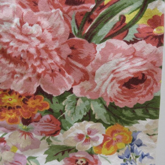 VINTAGE RALPH LAUREN Floral Midi Pencil Skirt in White Denim Preppy Cottagecore - Picture 10 of 16